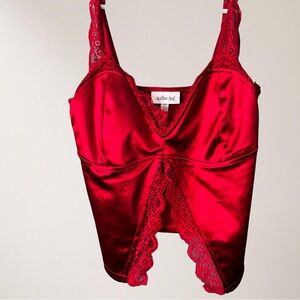 Willow&Root Satin Split Tank Top